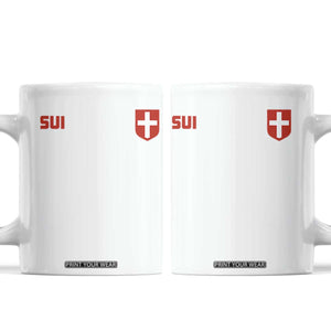 Switzerland Coffee Mug Vintage Retro Swiss Flag TS10 White Print Your Wear