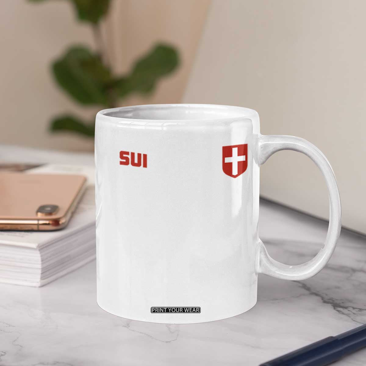 Switzerland Coffee Mug Vintage Retro Swiss Flag TS10 Print Your Wear