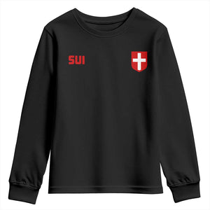 Switzerland Youth Sweatshirt Vintage Retro Swiss Flag