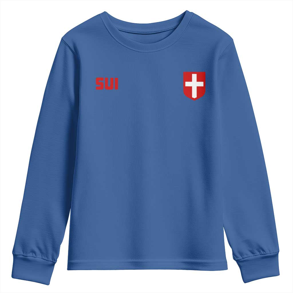 Switzerland Youth Sweatshirt Vintage Retro Swiss Flag