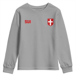Switzerland Youth Sweatshirt Vintage Retro Swiss Flag