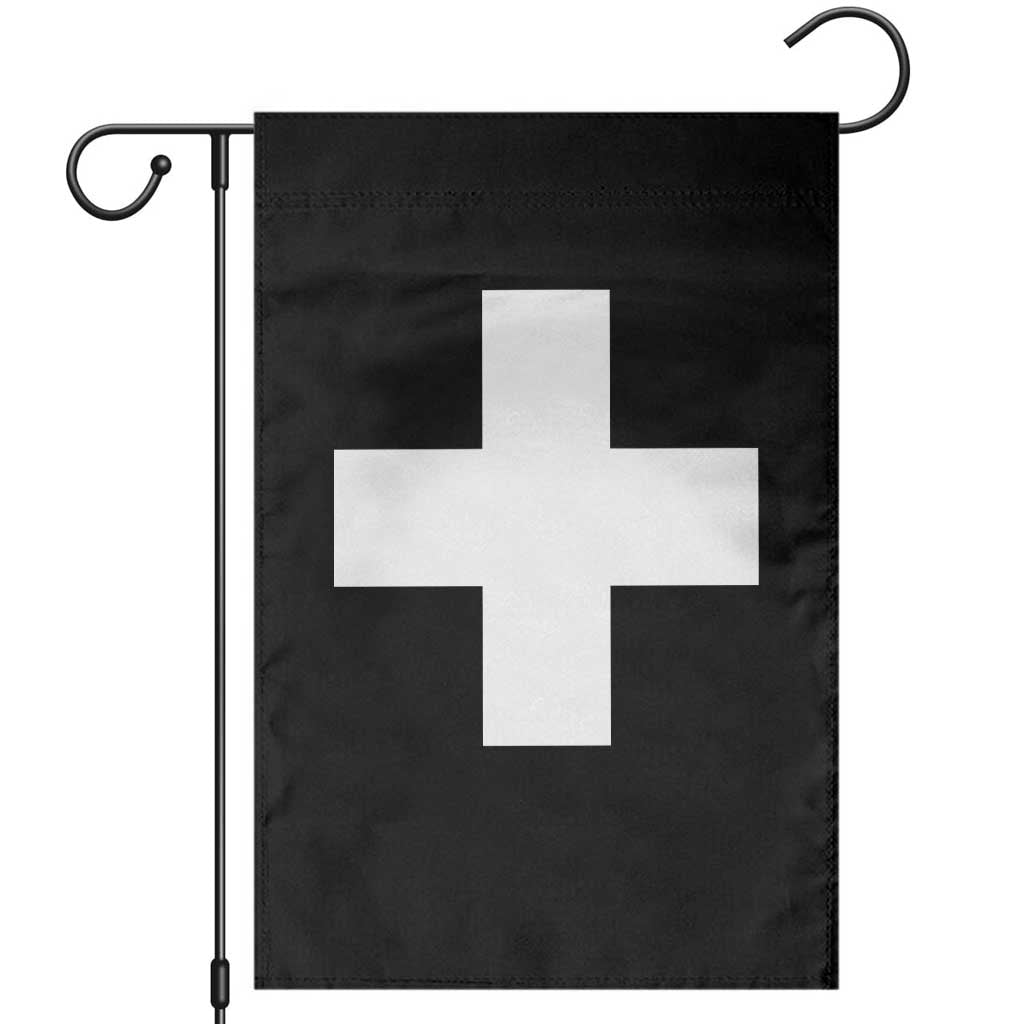 Swiss Vintage Cross Flag Switzerland Garden Flag TS10 Black Print Your Wear