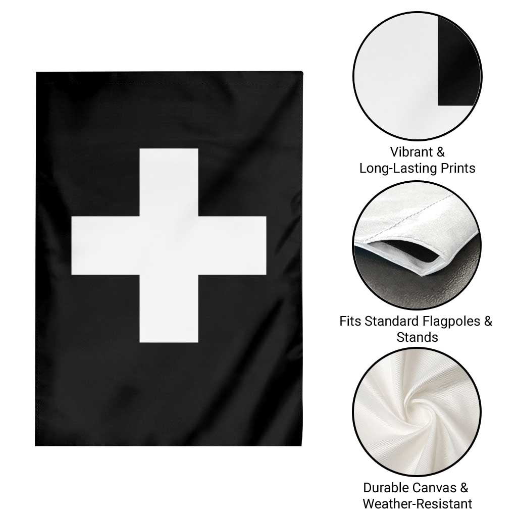Swiss Vintage Cross Flag Switzerland Garden Flag TS10 Print Your Wear