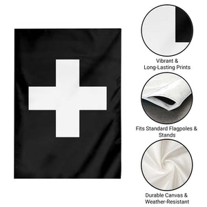 Swiss Vintage Cross Flag Switzerland Garden Flag TS10 Print Your Wear
