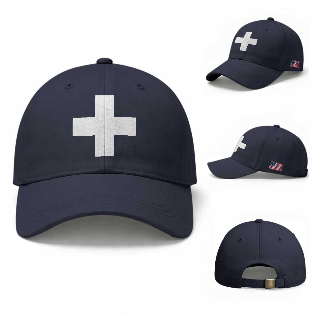 Swiss Vintage Cross Flag Switzerland Baseball Cap