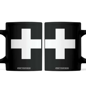 Swiss Vintage Cross Flag Switzerland Coffee Mug TS10 Black Print Your Wear