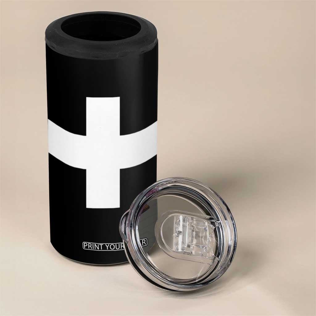 Swiss Vintage Cross Flag Switzerland 4 in 1 Can Cooler Tumbler TS10 Print Your Wear