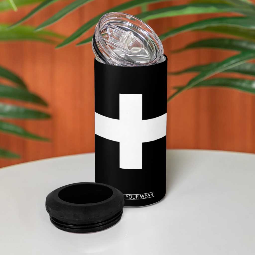 Swiss Vintage Cross Flag Switzerland 4 in 1 Can Cooler Tumbler TS10 Print Your Wear