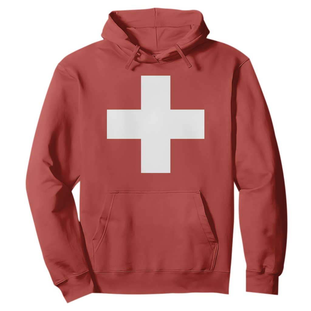 Swiss Vintage Cross Flag Switzerland Hoodie