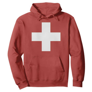 Swiss Vintage Cross Flag Switzerland Hoodie