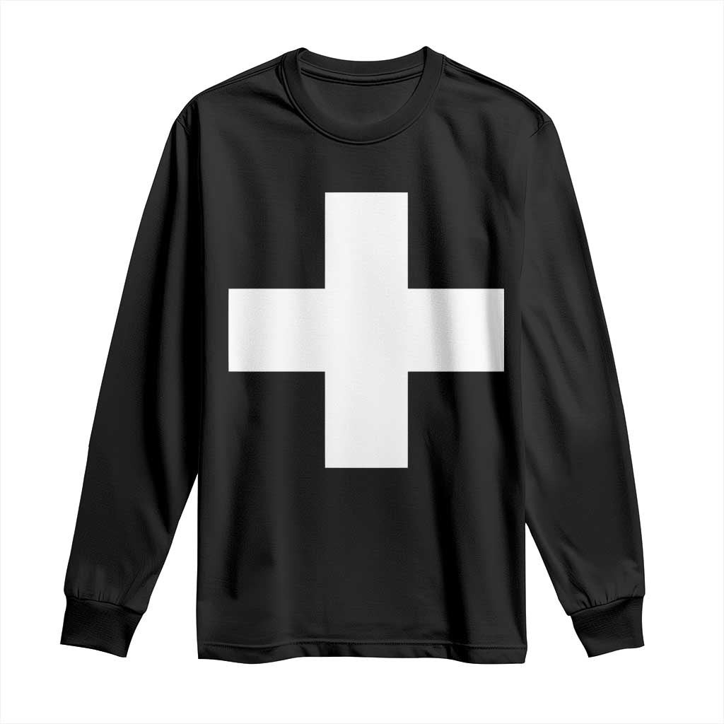 Swiss Vintage Cross Flag Switzerland Long Sleeve Shirt