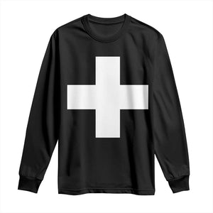 Swiss Vintage Cross Flag Switzerland Long Sleeve Shirt