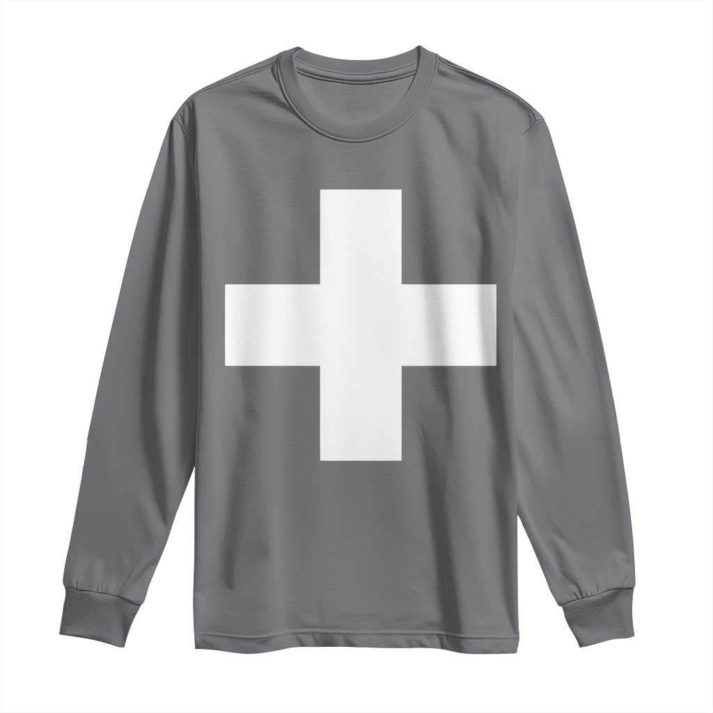 Swiss Vintage Cross Flag Switzerland Long Sleeve Shirt