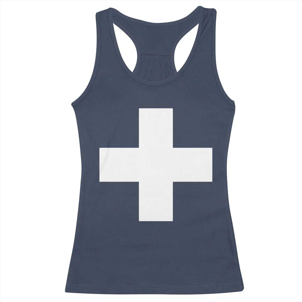 Swiss Vintage Cross Flag Switzerland Racerback Tank Top