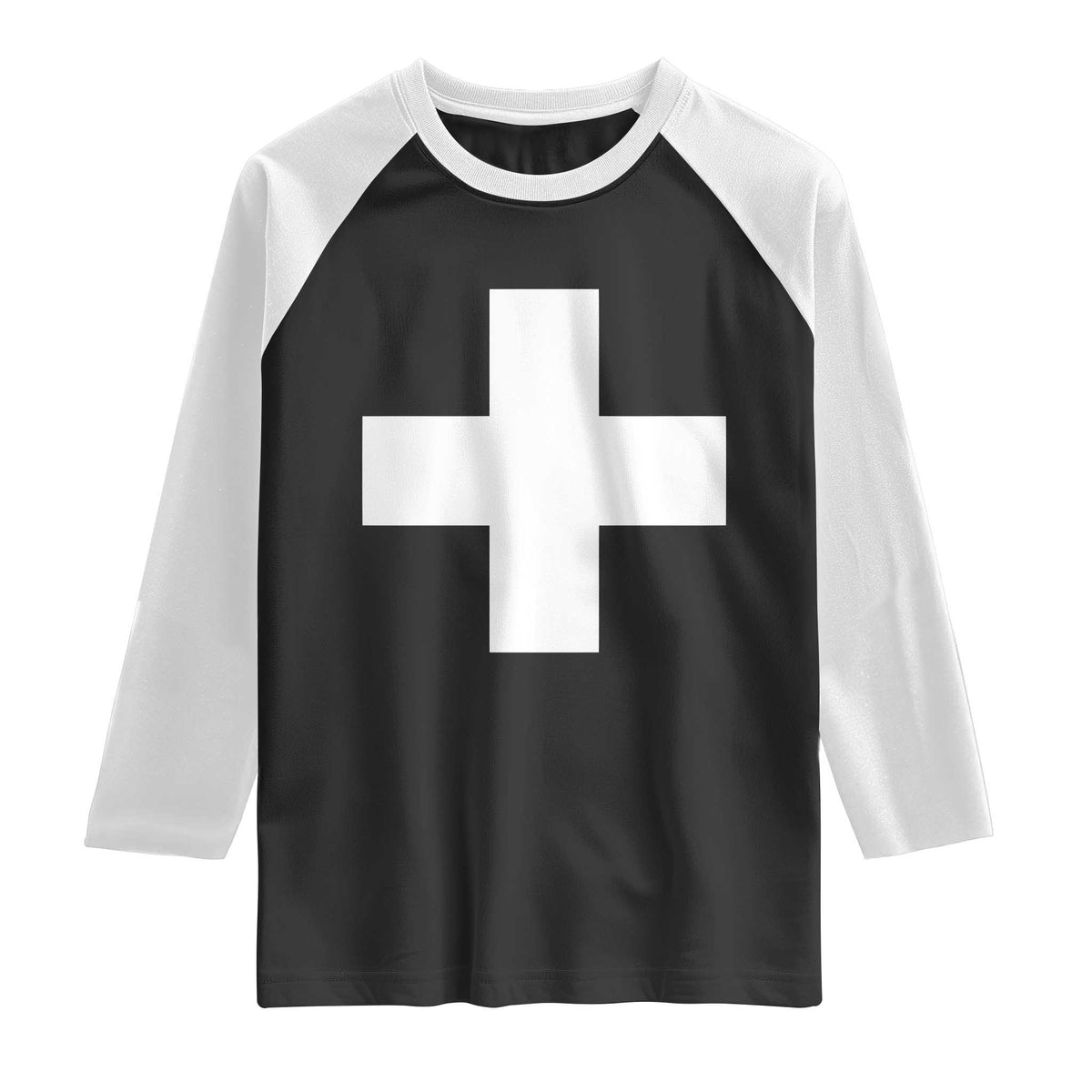 Swiss Vintage Cross Flag Switzerland Raglan Shirt