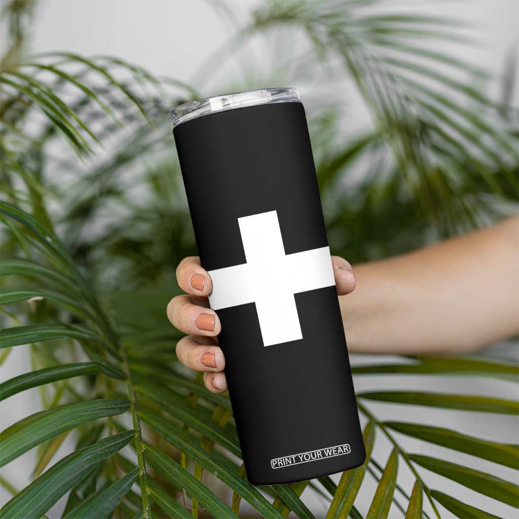 Swiss Vintage Cross Flag Switzerland Skinny Tumbler TS10 Print Your Wear