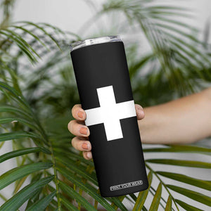Swiss Vintage Cross Flag Switzerland Skinny Tumbler TS10 Print Your Wear