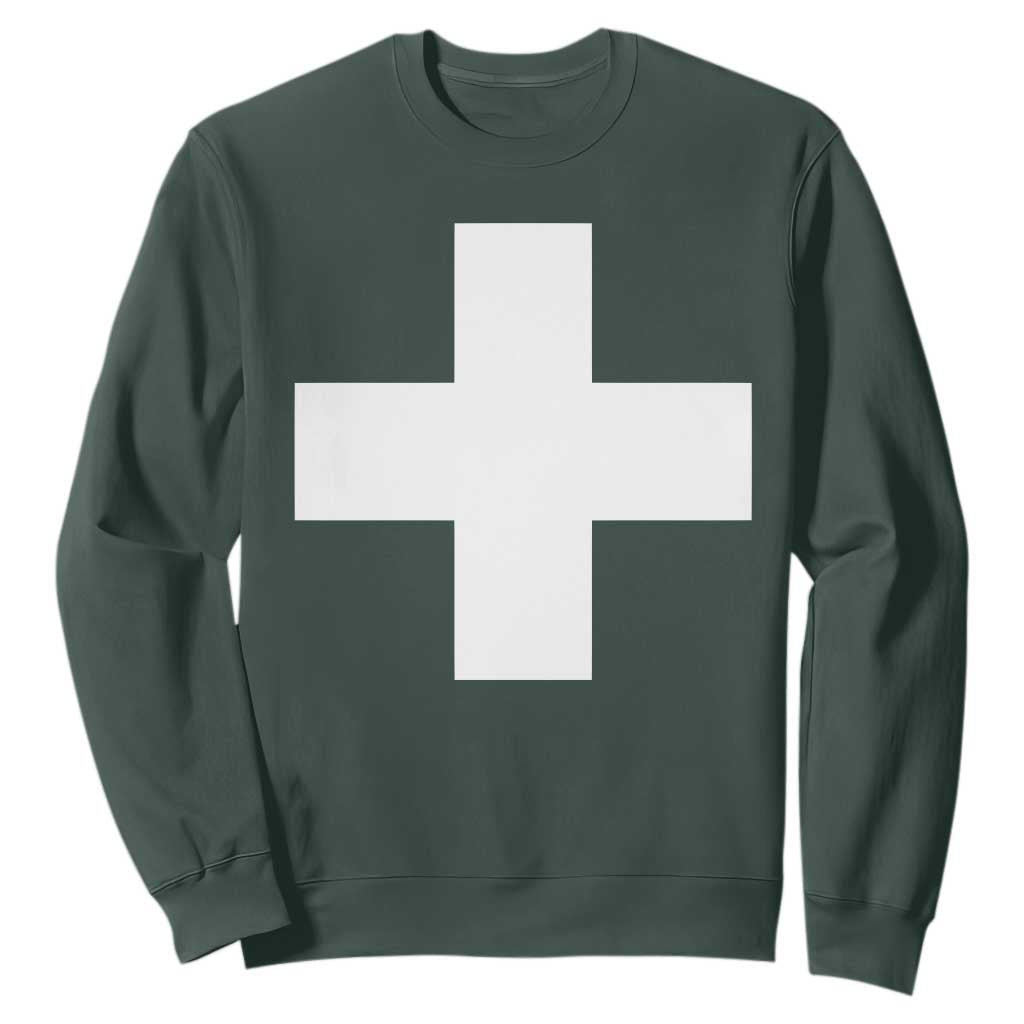 Swiss Vintage Cross Flag Switzerland Sweatshirt