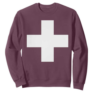 Swiss Vintage Cross Flag Switzerland Sweatshirt