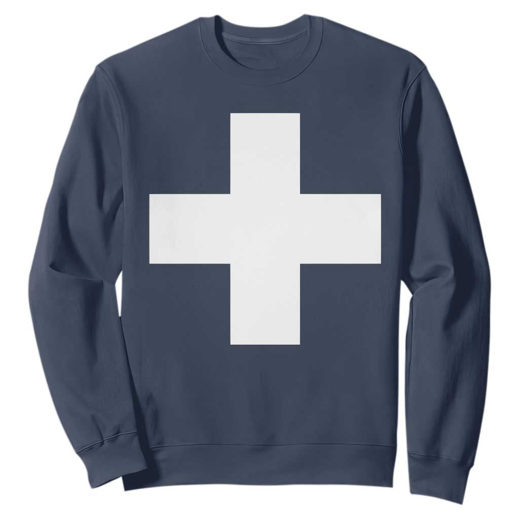 Swiss Vintage Cross Flag Switzerland Sweatshirt
