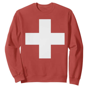 Swiss Vintage Cross Flag Switzerland Sweatshirt