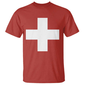 Swiss Vintage Cross Flag Switzerland T Shirt