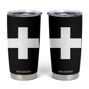 Swiss Vintage Cross Flag Switzerland Tumbler Cup TS10 Black Print Your Wear