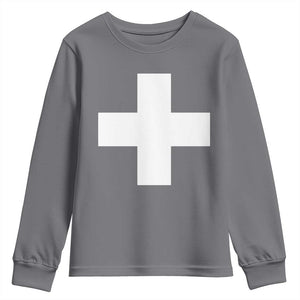 Swiss Vintage Cross Flag Switzerland Youth Sweatshirt