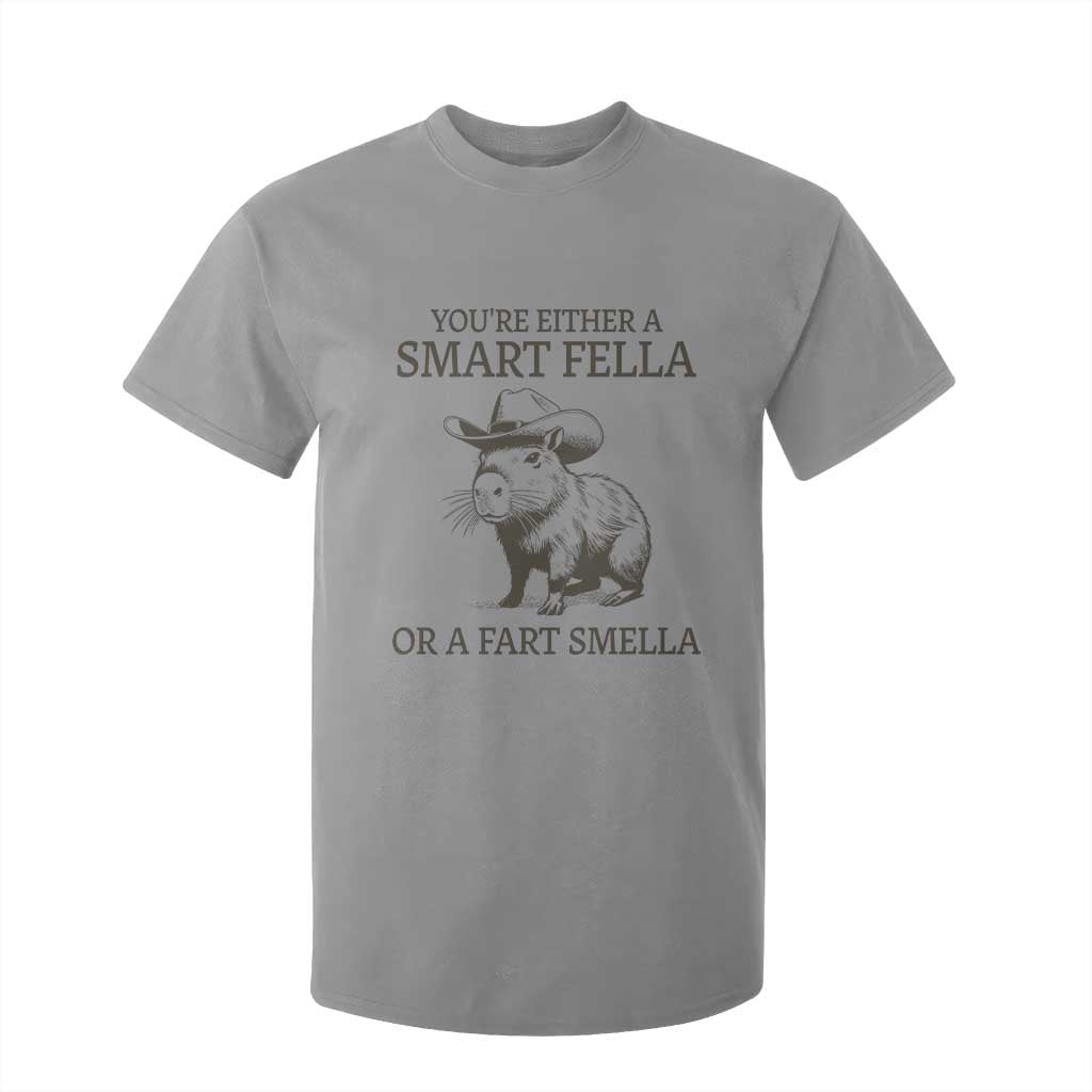 Funny Capybara T Shirt For Kid Retro Smart Fella Capybara Vintage 90s TS10 Sport Gray Print Your Wear