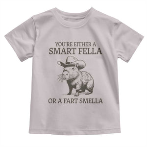 Funny Capybara Toddler T Shirt Retro Smart Fella Capybara Vintage 90s TS10 Ice Gray Print Your Wear