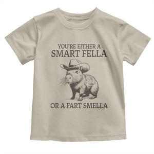 Funny Capybara Toddler T Shirt Retro Smart Fella Capybara Vintage 90s TS10 Sand Print Your Wear