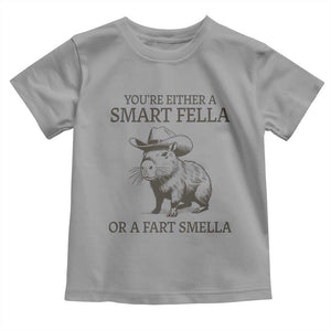 Funny Capybara Toddler T Shirt Retro Smart Fella Capybara Vintage 90s TS10 Sport Gray Print Your Wear