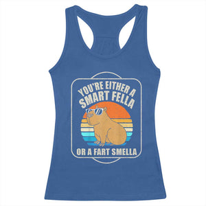 Funny Capybara Racerback Tank Top Vintage Retro Rodent Dont Be Worry Be Capy TS10 Royal Blue Print Your Wear