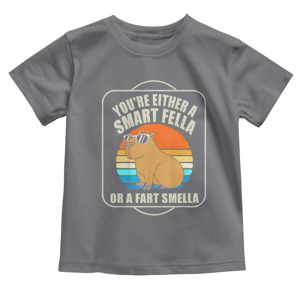Funny Capybara Toddler T Shirt Vintage Retro Rodent Dont Be Worry Be Capy TS10 Charcoal Print Your Wear