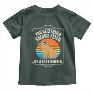 Funny Capybara Toddler T Shirt Vintage Retro Rodent Dont Be Worry Be Capy TS10 Dark Forest Green Print Your Wear