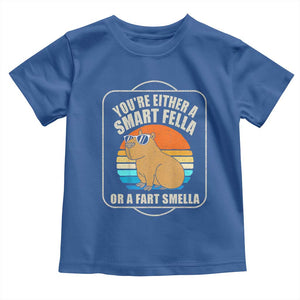 Funny Capybara Toddler T Shirt Vintage Retro Rodent Dont Be Worry Be Capy TS10 Royal Blue Print Your Wear