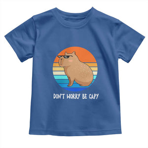Funny Capybara Toddler T Shirt Vintage Rodent Dont Be Worry Be Capy TS10 Royal Blue Print Your Wear