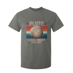 Pluto Never Forget 1930-2006 Planet T Shirt For Kid Funny Vintage Retro Astronomy Space TS10 Military Green Print Your Wear