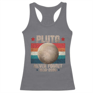 Pluto Never Forget 1930-2006 Planet Racerback Tank Top Funny Vintage Retro Astronomy Space TS10 Charcoal Print Your Wear