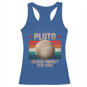 Pluto Never Forget 1930-2006 Planet Racerback Tank Top Funny Vintage Retro Astronomy Space TS10 Royal Blue Print Your Wear