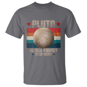 Pluto Never Forget 1930-2006 Planet T Shirt Funny Vintage Retro Astronomy Space TS10 Charcoal Print Your Wear