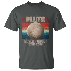 Pluto Never Forget 1930-2006 Planet T Shirt Funny Vintage Retro Astronomy Space TS10 Dark Heather Print Your Wear