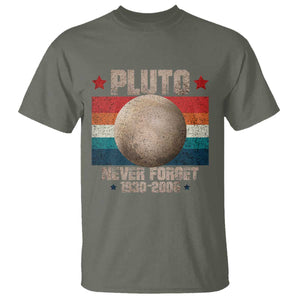 Pluto Never Forget 1930-2006 Planet T Shirt Funny Vintage Retro Astronomy Space TS10 Military Green Print Your Wear