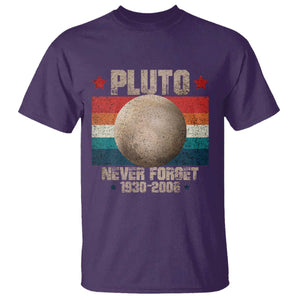 Pluto Never Forget 1930-2006 Planet T Shirt Funny Vintage Retro Astronomy Space TS10 Purple Print Your Wear