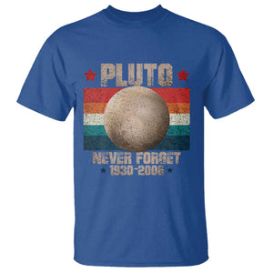 Pluto Never Forget 1930-2006 Planet T Shirt Funny Vintage Retro Astronomy Space TS10 Royal Blue Print Your Wear
