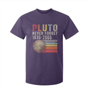 Never Forget Pluto T Shirt For Kid Retro Style Funny Space Science TS10 Purple Print Your Wear