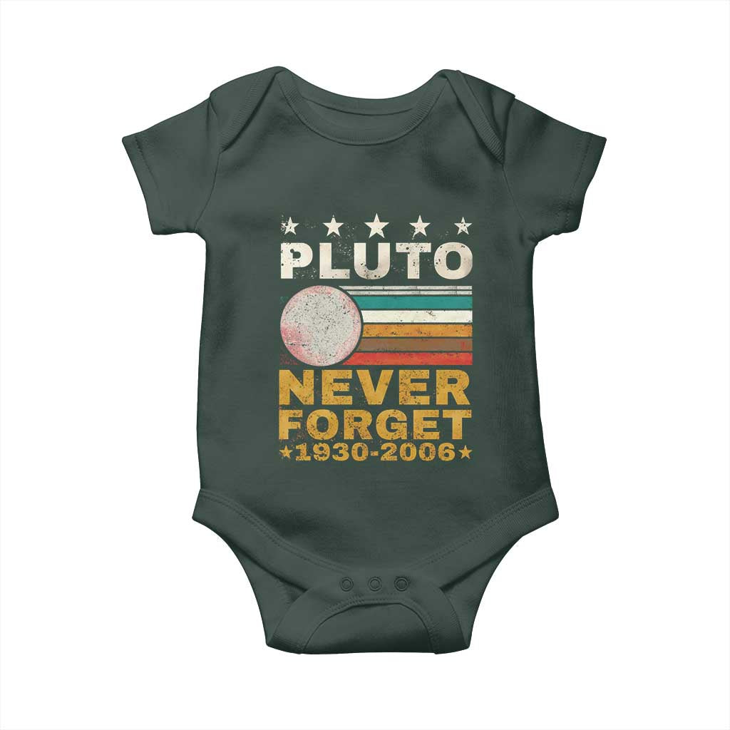 Never Forget Pluto Baby Onesie Retro Style Funny Space Science 1930-2006 TS10 Print Your Wear
