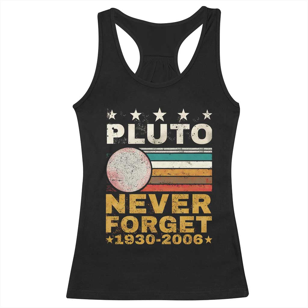 Never Forget Pluto Racerback Tank Top Retro Style Funny Space Science 1930-2006 TS10 Black Print Your Wear