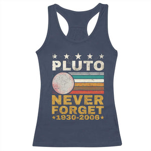 Never Forget Pluto Racerback Tank Top Retro Style Funny Space Science 1930-2006 TS10 Navy Print Your Wear