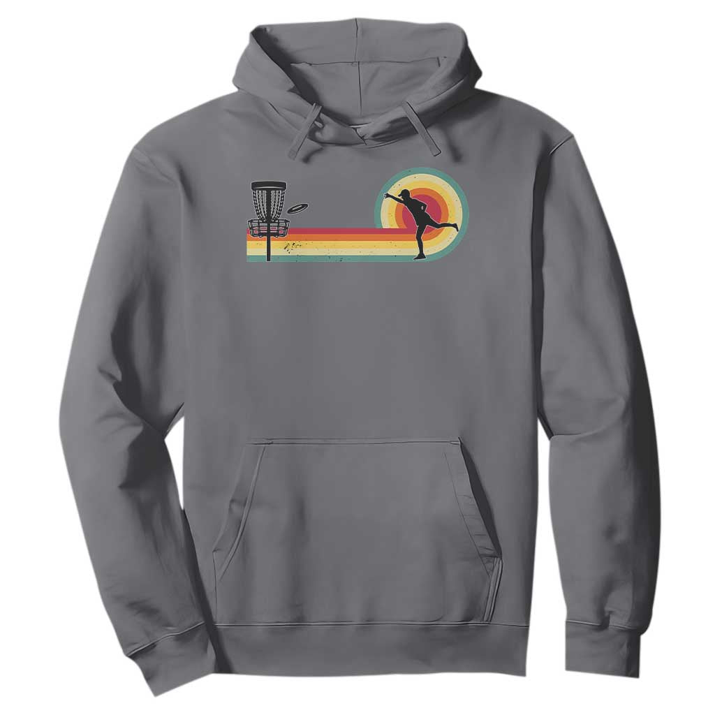 Disc Golf Retro Hoodie Vintage Frisbee Golf Player TS10 Charcoal Print Your Wear
